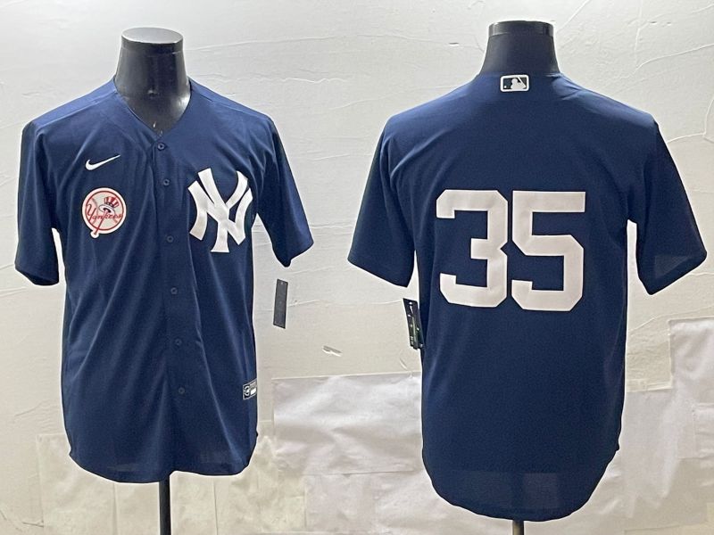 Men New York Yankees #35 No Name Black Game 2025 Nike MLB Jersey style 3164->new york yankees->MLB Jersey